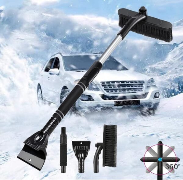 SnöBörste Pro 3-i-1: Effektiv snö- och frostskrapa!